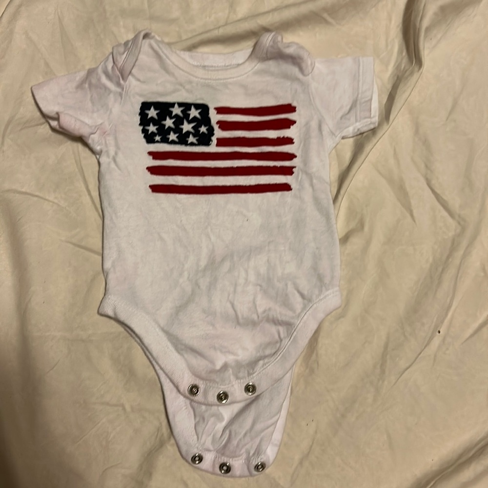 Childrens Place American Flag Onsie 0-3m